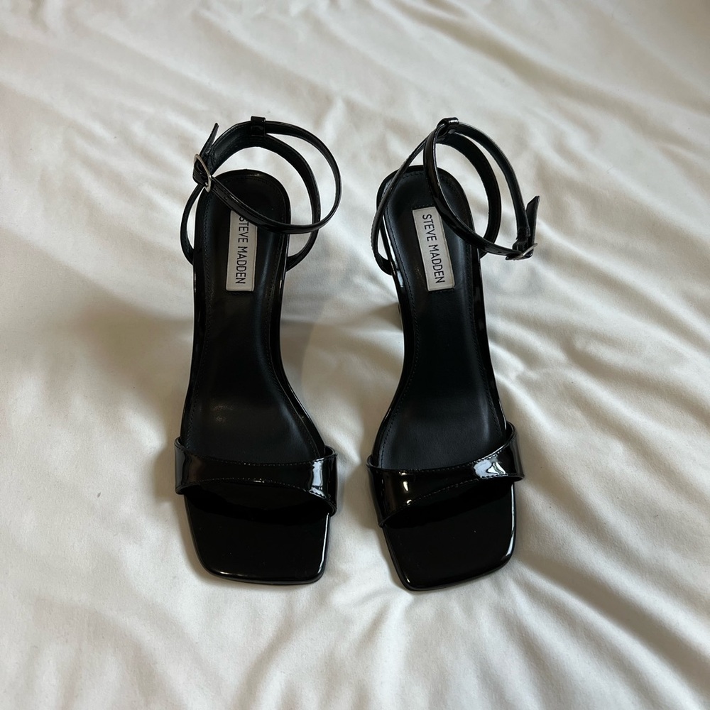 Steve Madden Black Square Heels